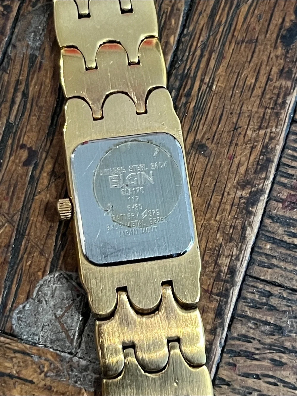 Vintage Elgin Women's Gold Tone Crystal-Accent Bracelet Watch